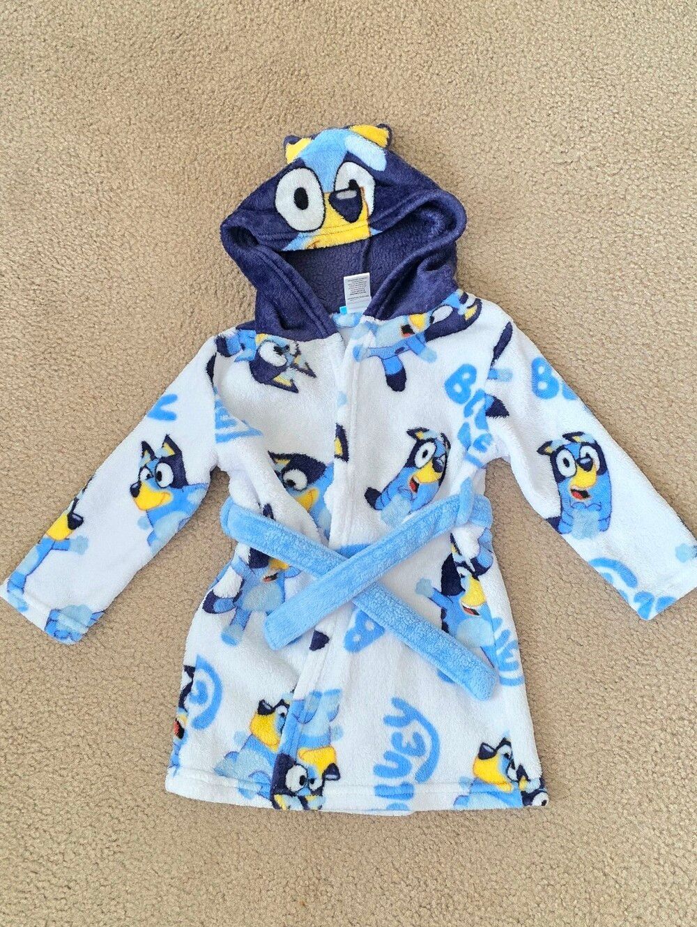 Bluey Hooded Toddler Robe - Size 2T